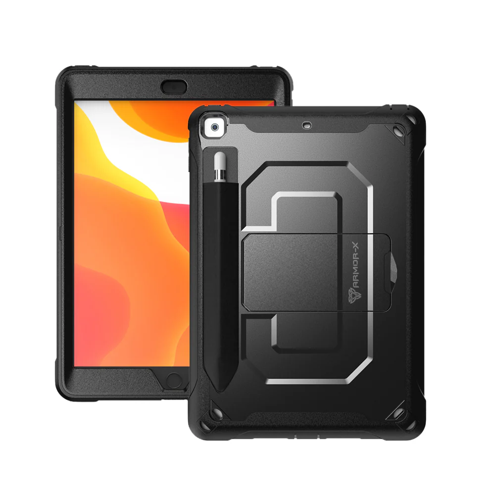 CLN-iPad-N3 | iPad 10.2 (7th & 8th Gen.) 2019 / 2020 | Dual layers shockproof rugged case with kick-stand & Pen Holder - Image 4