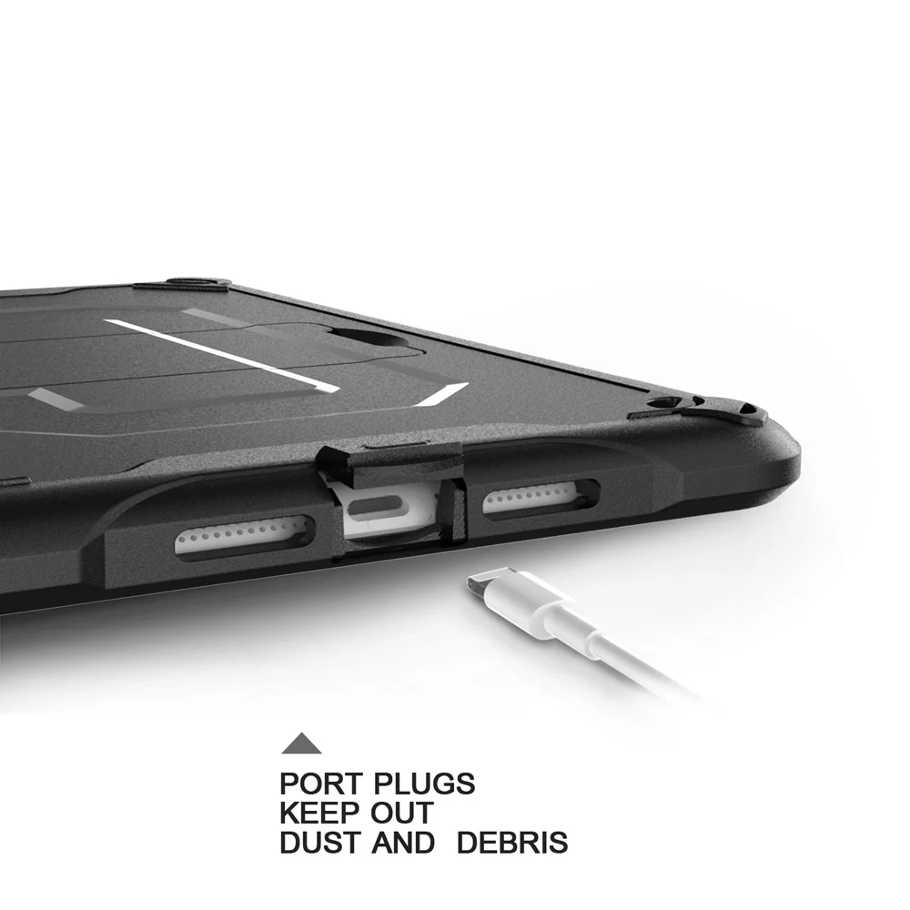 CLN-iPad-N4 | iPad 10.2 (9th Gen.) 2021 | Dual layers shockproof rugged case with kick-stand &  Pen Holder - Image 6