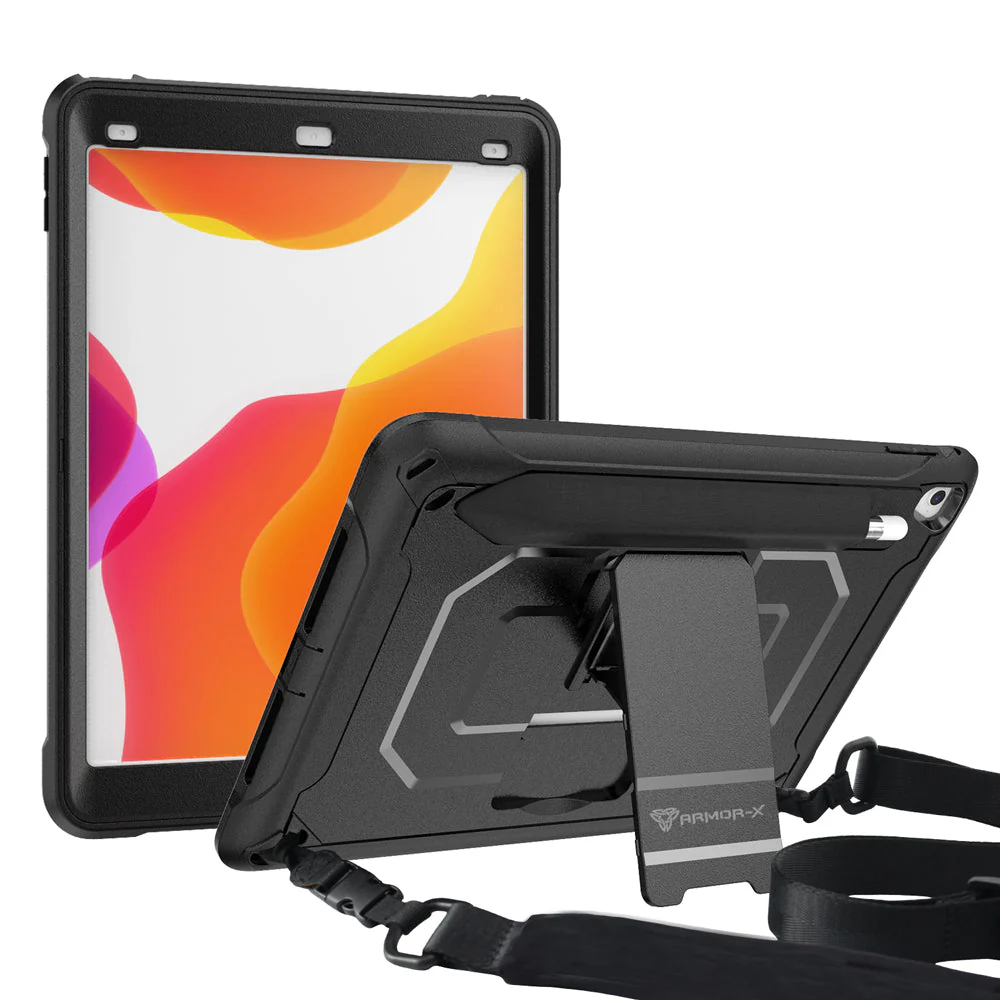 CLN-iPad-PR1 | iPad Air 2 | Dual layers shockproof rugged case with kick-stand &  Pen Holder - Image 4