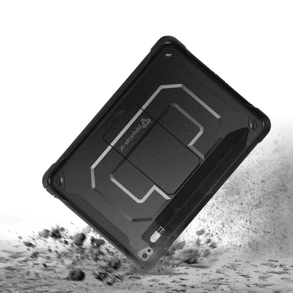 CLN-iPad-PR1 | iPad Air 2 | Dual layers shockproof rugged case with kick-stand &  Pen Holder - Image 5