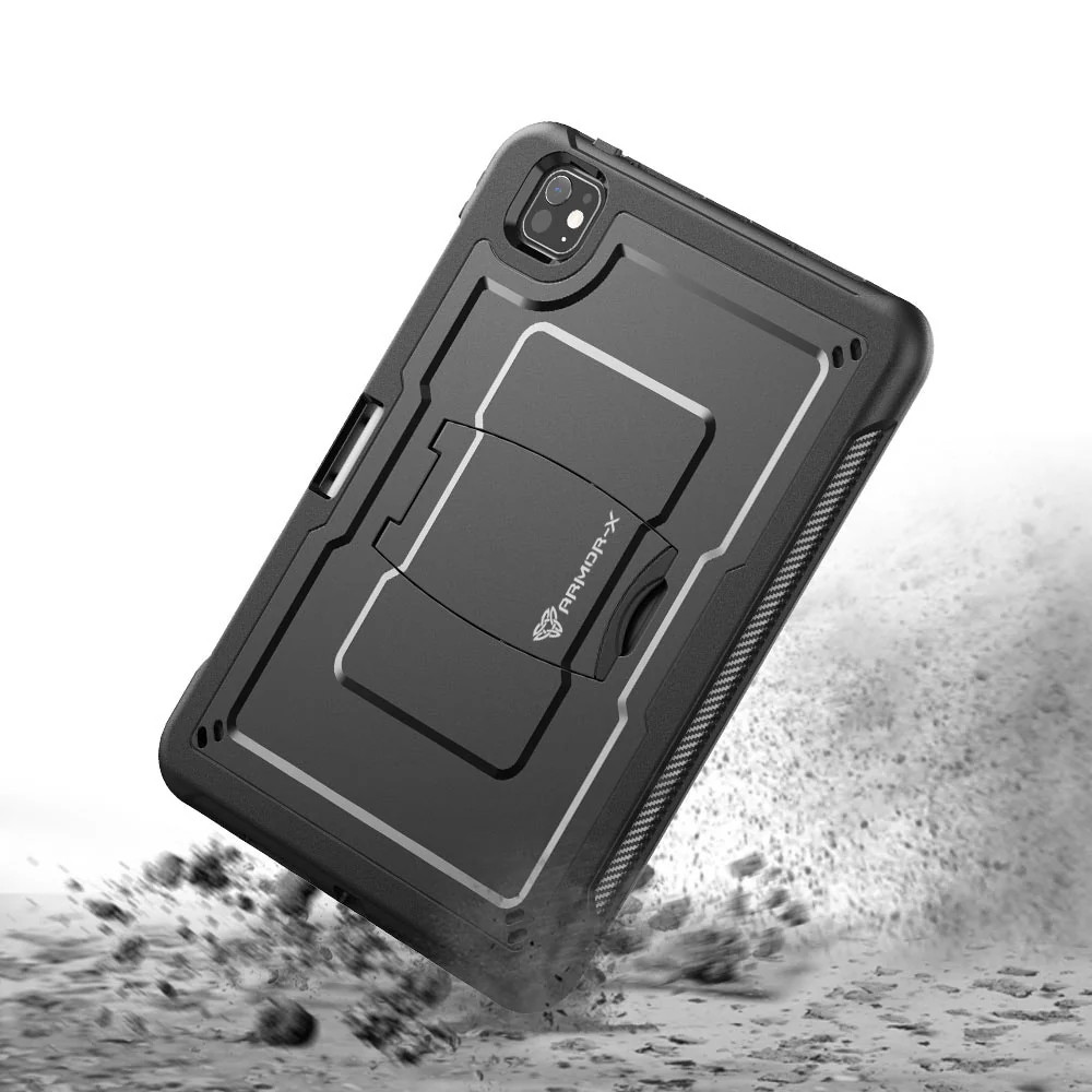 CLN-iPad-PR11 | iPad Pro 11 (M4) / (M5) | Dual layers shockproof rugged case with kick-stand & Pen Holder - Image 5