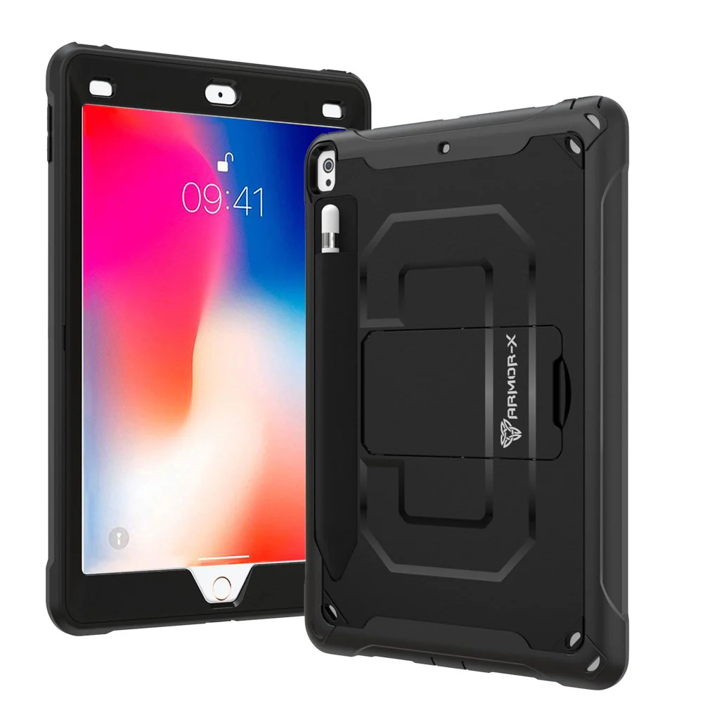 CLN-iPad-PR3 | iPad air (3rd Gen.) 2019 | Dual layers shockproof rugged case with kick-stand &  Pen Holder