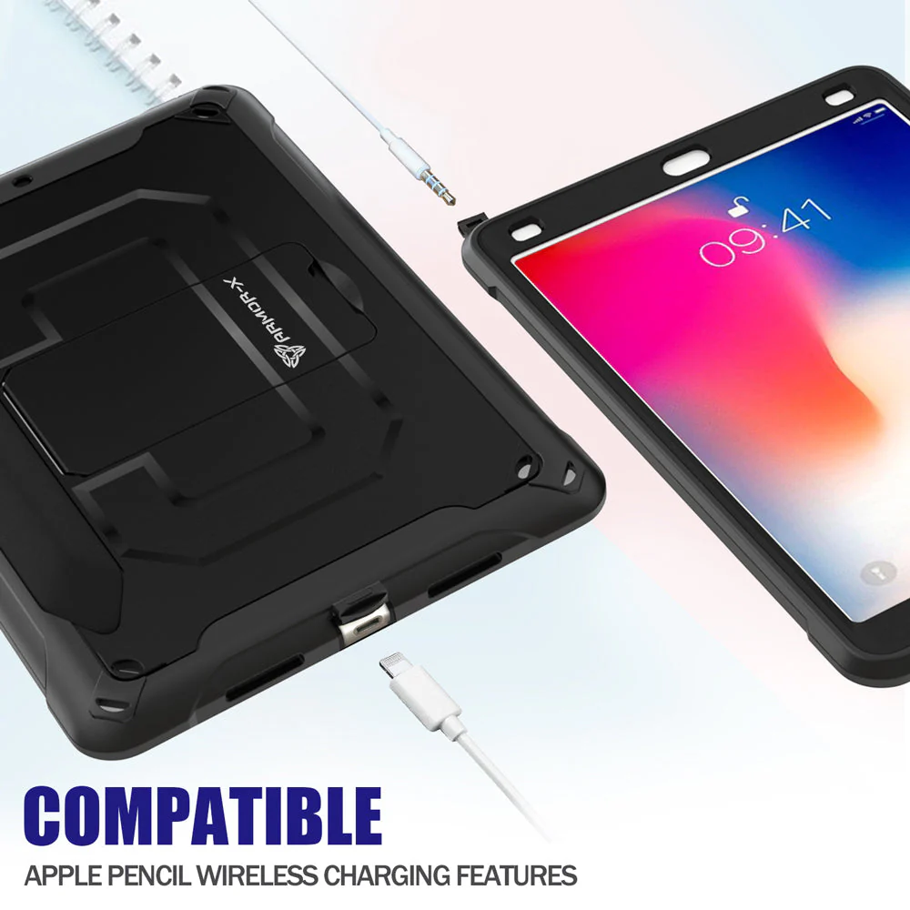 CLN-iPad-PR3 | iPad air (3rd Gen.) 2019 | Dual layers shockproof rugged case with kick-stand &  Pen Holder - Image 3