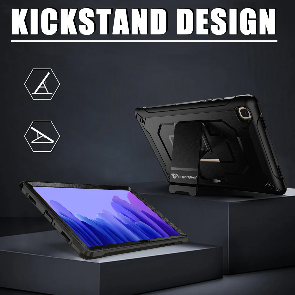 CLN-SS-T500 | Samsung Galaxy Tab A7 10.4 SM-T500 T505 T507 (2020) / A7 10.4 SM-T509 (2022) | Dual layers shockproof rugged case with kick-stand - Image 4