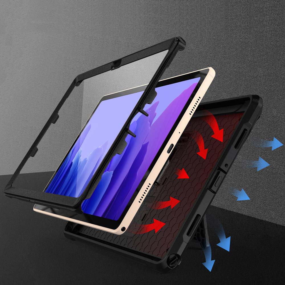 CLN-SS-T500 | Samsung Galaxy Tab A7 10.4 SM-T500 T505 T507 (2020) / A7 10.4 SM-T509 (2022) | Dual layers shockproof rugged case with kick-stand - Image 5