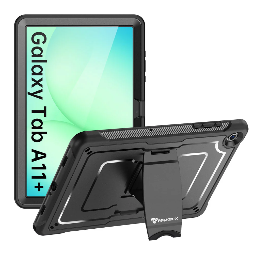 CLN-SS-X230 | Samsung Galaxy Tab A11+ A11 Plus ( 11" ) SM-X230 X235 X236 X238 / A9+ A9 Plus ( 11" ) | Dual layers shockproof rugged case with kick-stand