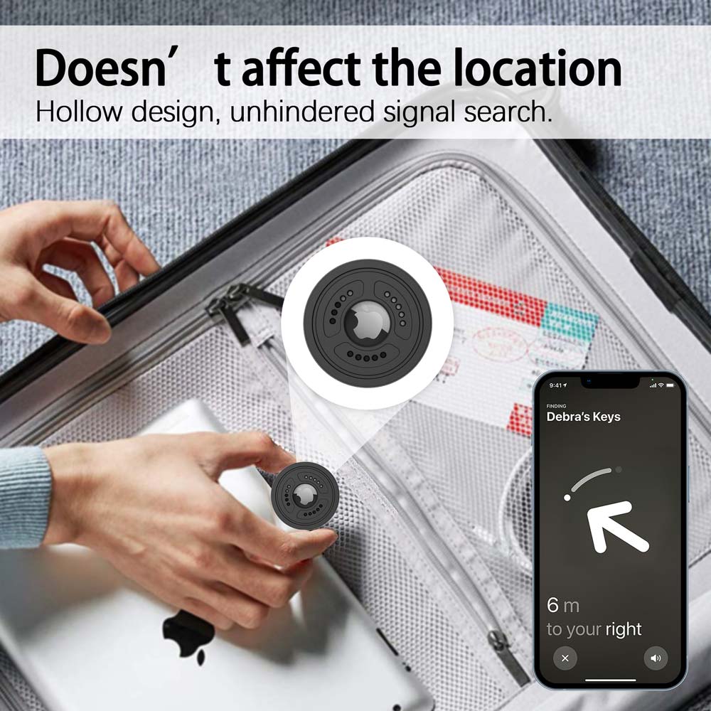 APL-ATG4 | IP68 Waterproof Apple AirTag Case w/ Adhesive Sticker-2pcs - Image 6