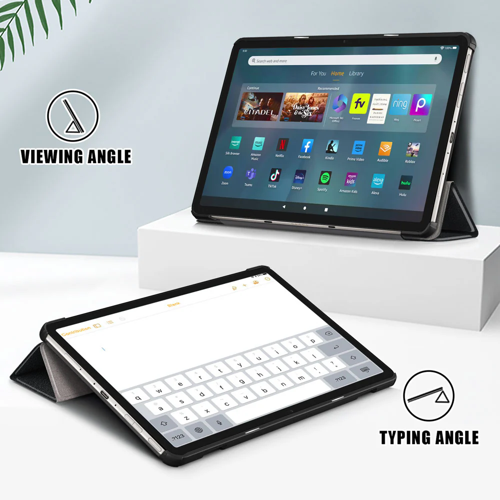 CVR-AZ-FRMX11 | Amazon Fire Max 11 | Smart Folio Case with Tri-Fold Stand & PU Leather Cover - Image 3
