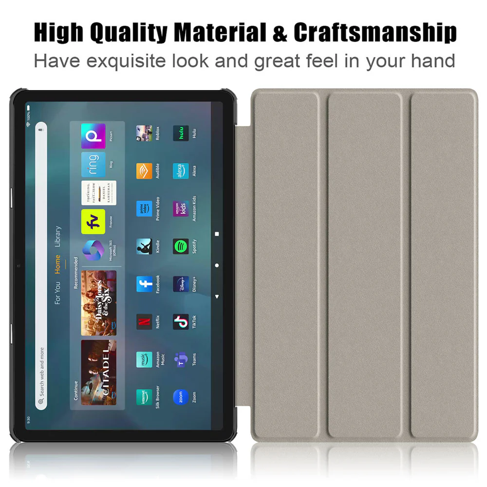CVR-AZ-FRMX11 | Amazon Fire Max 11 | Smart Folio Case with Tri-Fold Stand & PU Leather Cover - Image 5