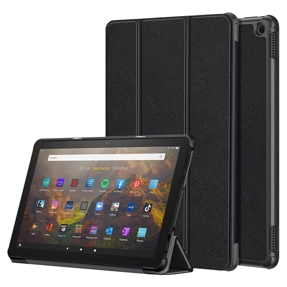 CVR-AZ-HD10G13 | Amazon Fire HD 10 2023 | Smart Folio Case with Tri-Fold Stand & PU Leather Cover