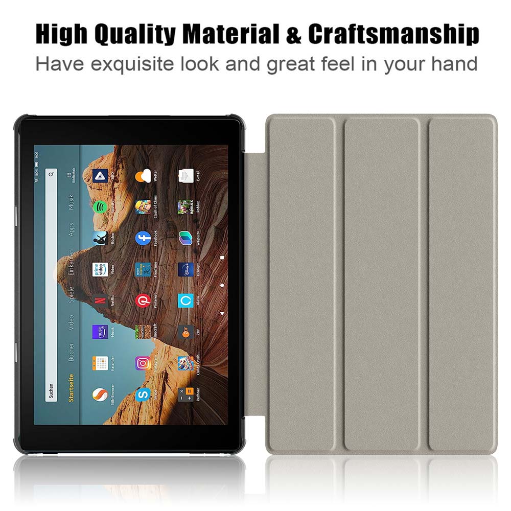 CVR-AZ-HD10G13 | Amazon Fire HD 10 2023 | Smart Folio Case with Tri-Fold Stand & PU Leather Cover - Image 6