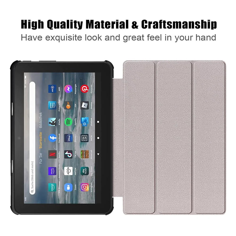 CVR-AZ-NFR7 | Amazon Fire 7 (12th generation) 2022 | Smart Folio Case with Tri-Fold Stand & PU Leather Cover - Image 5