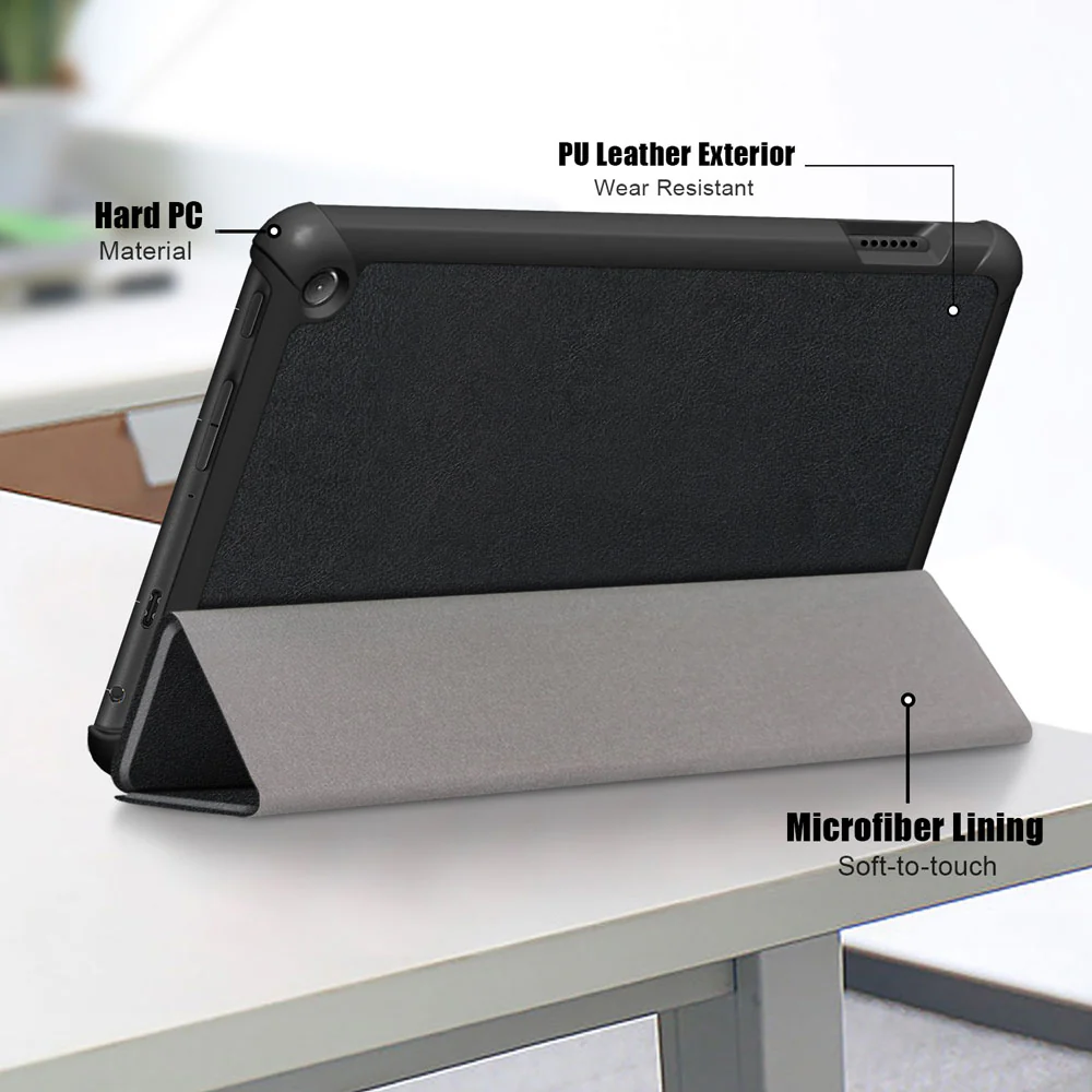 CVR-AZ-NFR7 | Amazon Fire 7 (12th generation) 2022 | Smart Folio Case with Tri-Fold Stand & PU Leather Cover - Image 7