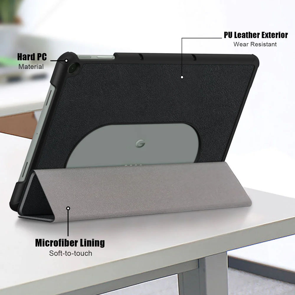 CVR-GG-PXLTAB1 | Google Pixel Tablet | Smart Folio Case with Tri-Fold Stand & PU Leather Cover - Image 6