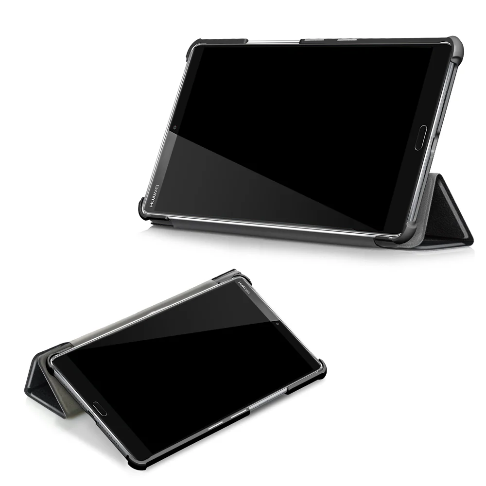 CVR-HW-M5*8.4 | Huawei MediaPad M5 8.4 | Smart Folio Case with Tri-Fold Stand & PU Leather Cover - Image 9