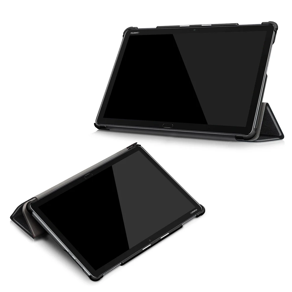 CVR-HW-M5L10 | Huawei MediaPad M5 Lite 10 BAH2-W19 /L09 | Smart Folio Case with Tri-Fold Stand & PU Leather Cover - Image 4