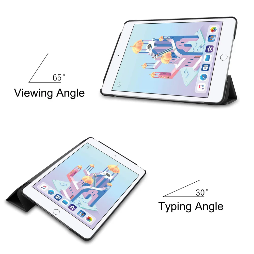 CVR-iPad-M54 | iPad mini 5 / mini 4 | Smart Folio Case with Tri-Fold Stand & PU Leather Cover - Image 3