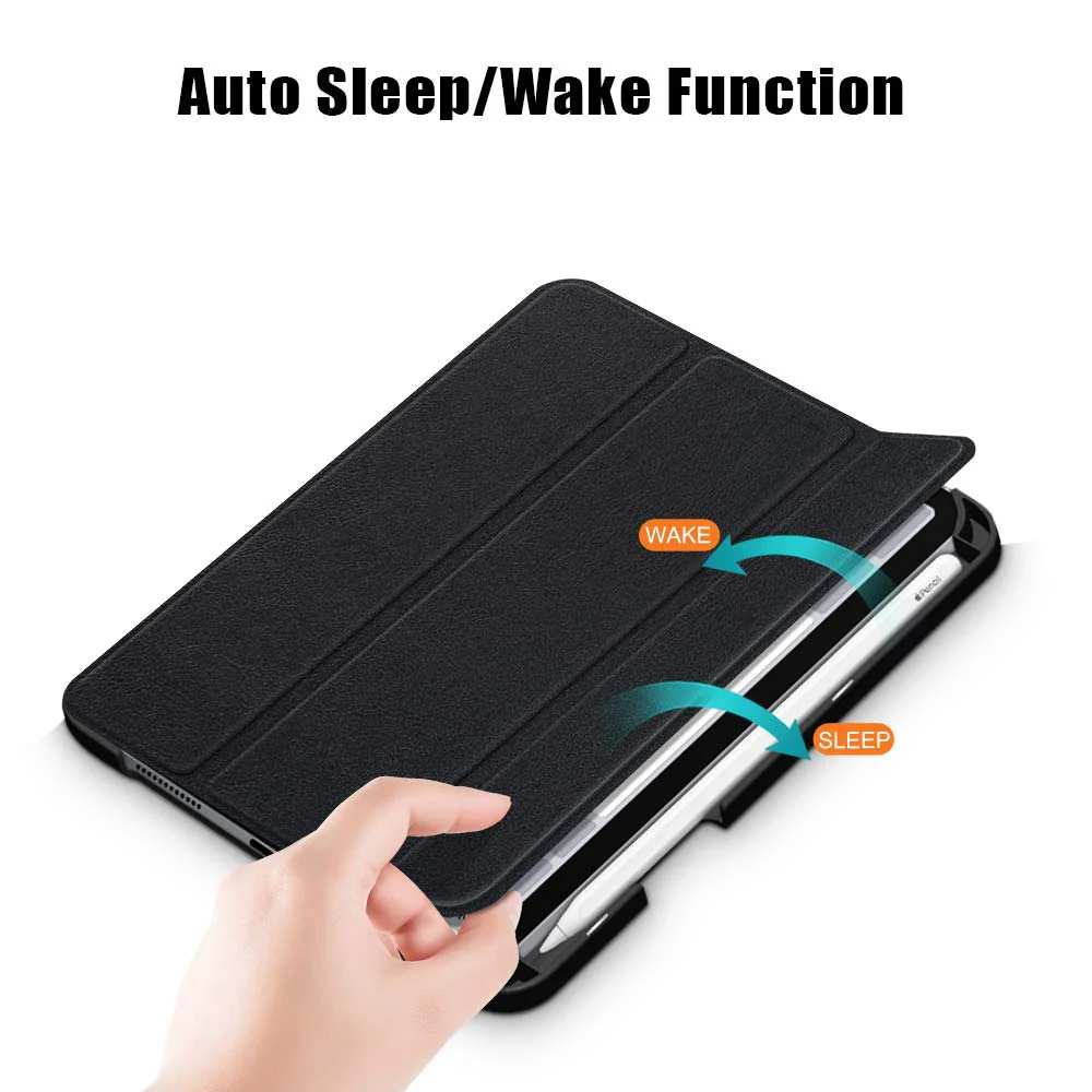 CVR-iPad-M6 | iPad mini 6 | Smart Folio Case with Tri-Fold Stand & PU Leather Cover - Image 3