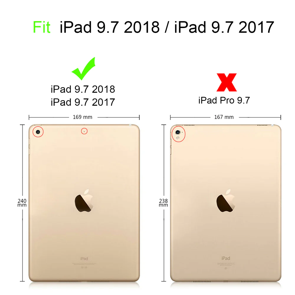 CVR-iPad-N2 | iPad 9.7 ( 5th / 6th Gen. ) 2017 / 2018 | Smart Folio Case with Tri-Fold Stand & PU Leather Cover - Image 5