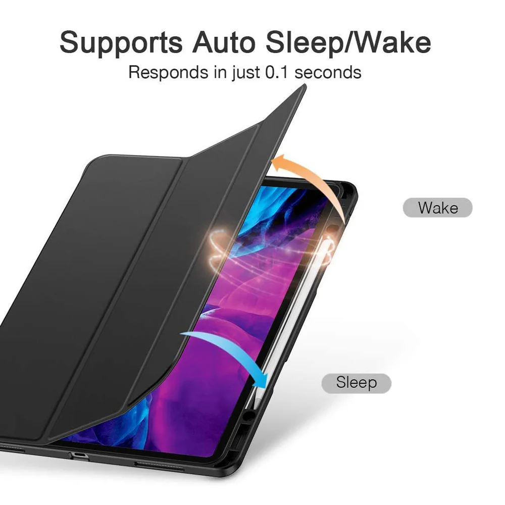 CVR-iPad-PR6 | iPad Pro 11 ( 2nd / 3rd / 4th Gen. ) 2020 / 2021 / 2022 | Smart Folio Case with Tri-Fold Stand & PU Leather Cover Supports Apple Pencil Wireless Charging - Image 4