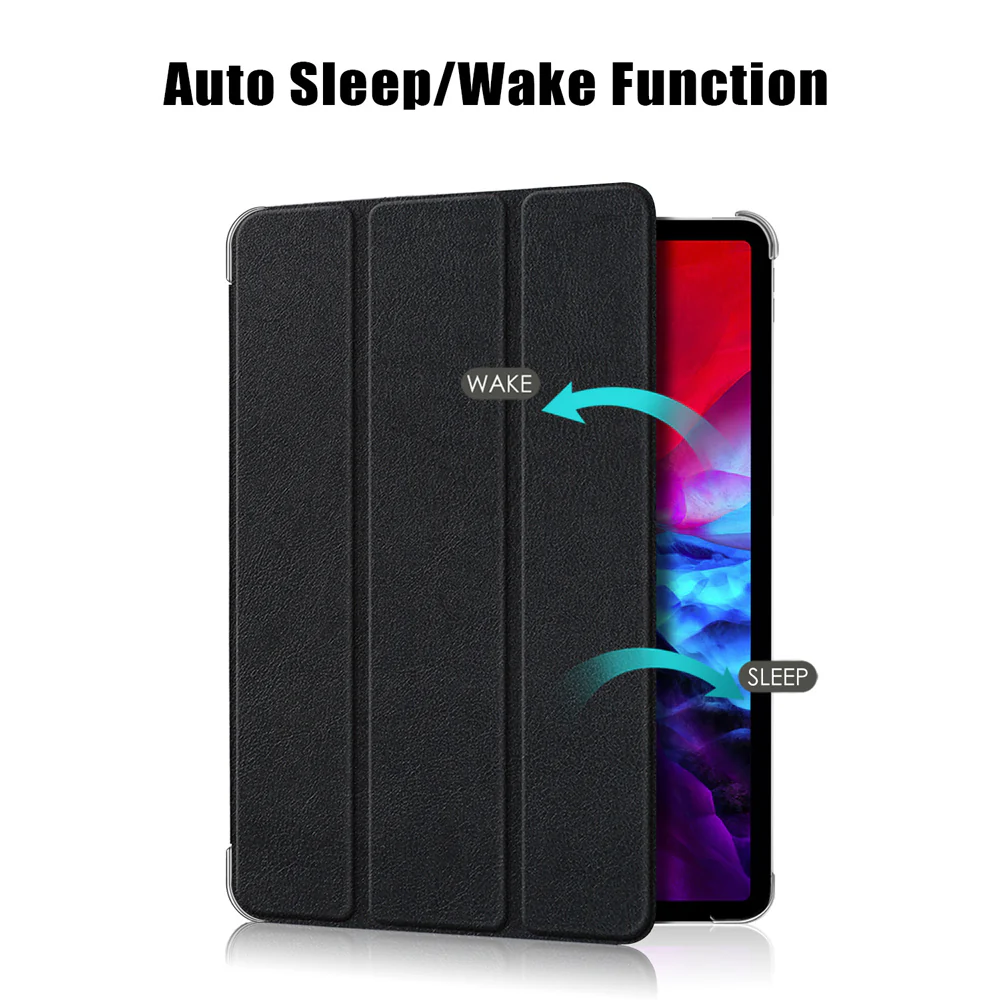 CVR-iPad-PR7 | iPad Pro 12.9 ( 3rd / 4th / 5th / 6th Gen. ) 2018 / 2020 / 2021 / 2022 | Smart Folio Case with Tri-Fold Stand & PU Leather Cover Supports Apple Pencil Wireless Charging - Image 3