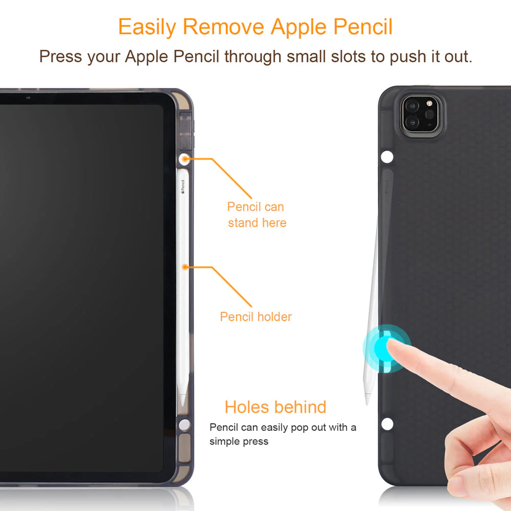 CVR-iPad-PR7 | iPad Air 13 (M2) / (M3) / (M4) | Smart Folio Case with Tri-Fold Stand & PU Leather Cover Supports Apple Pencil Pro Wireless Charging - Image 5