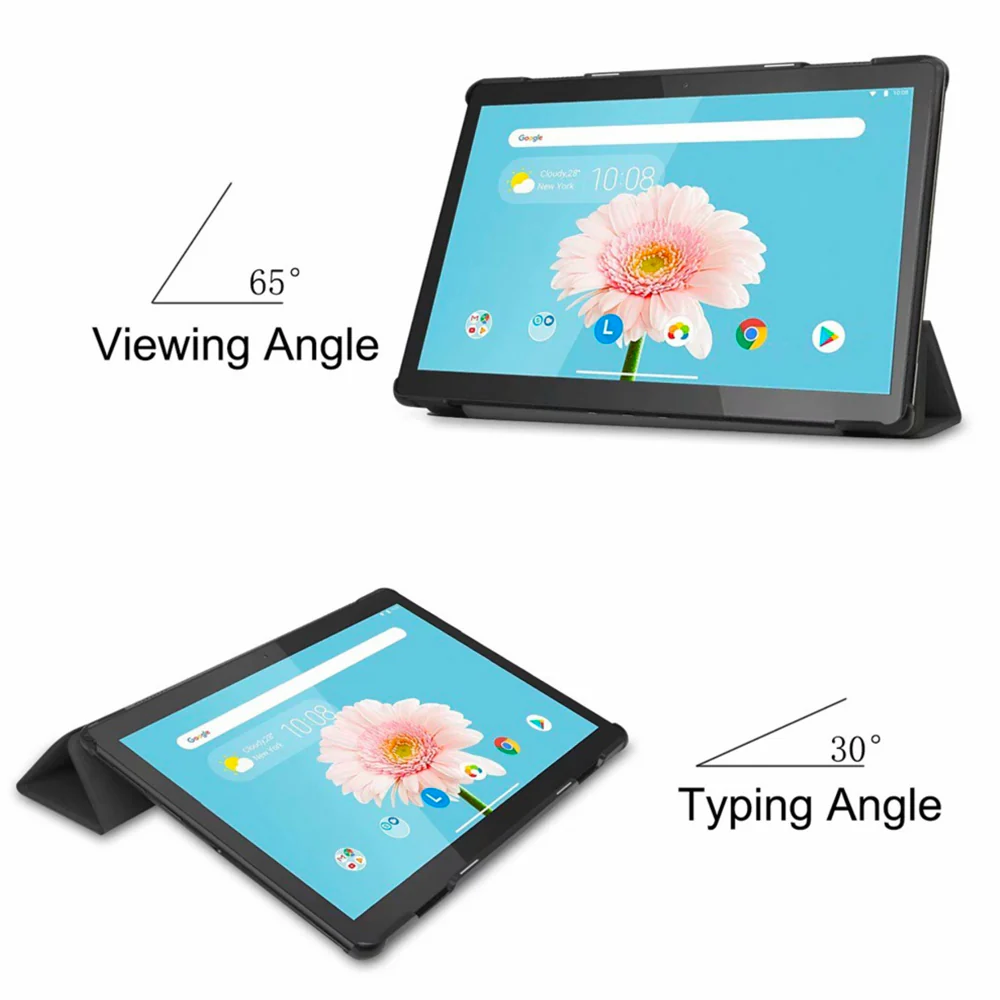 CVR-LN-M10 | Lenovo Tab M10 HD / FHD (TB-X505/TB-X605) | Smart Folio Case with Tri-Fold Stand & PU Leather Cover - Image 2