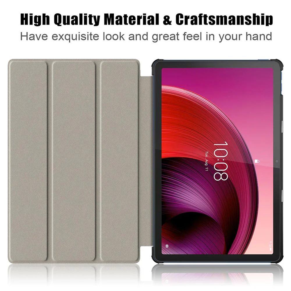 CVR-LN-M105G | Lenovo Tab M10 5G TB360 | Smart Folio Case with Tri-Fold Stand & PU Leather Cover - Image 5
