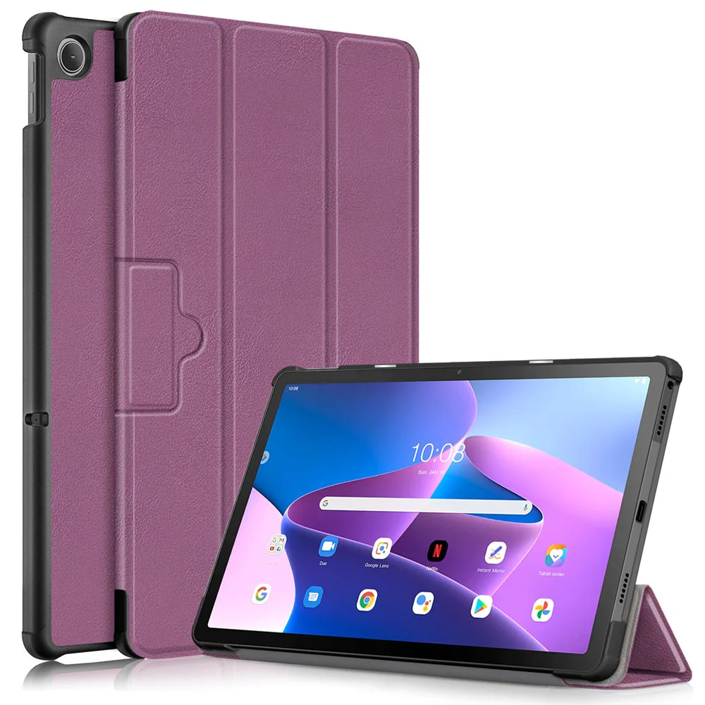 CVR-LN-M10P3 | Lenovo Tab M10 Plus ( Gen3 ) TB125 / TB128 | Smart Folio Case with Tri-Fold Stand & PU Leather Cover - Image 12