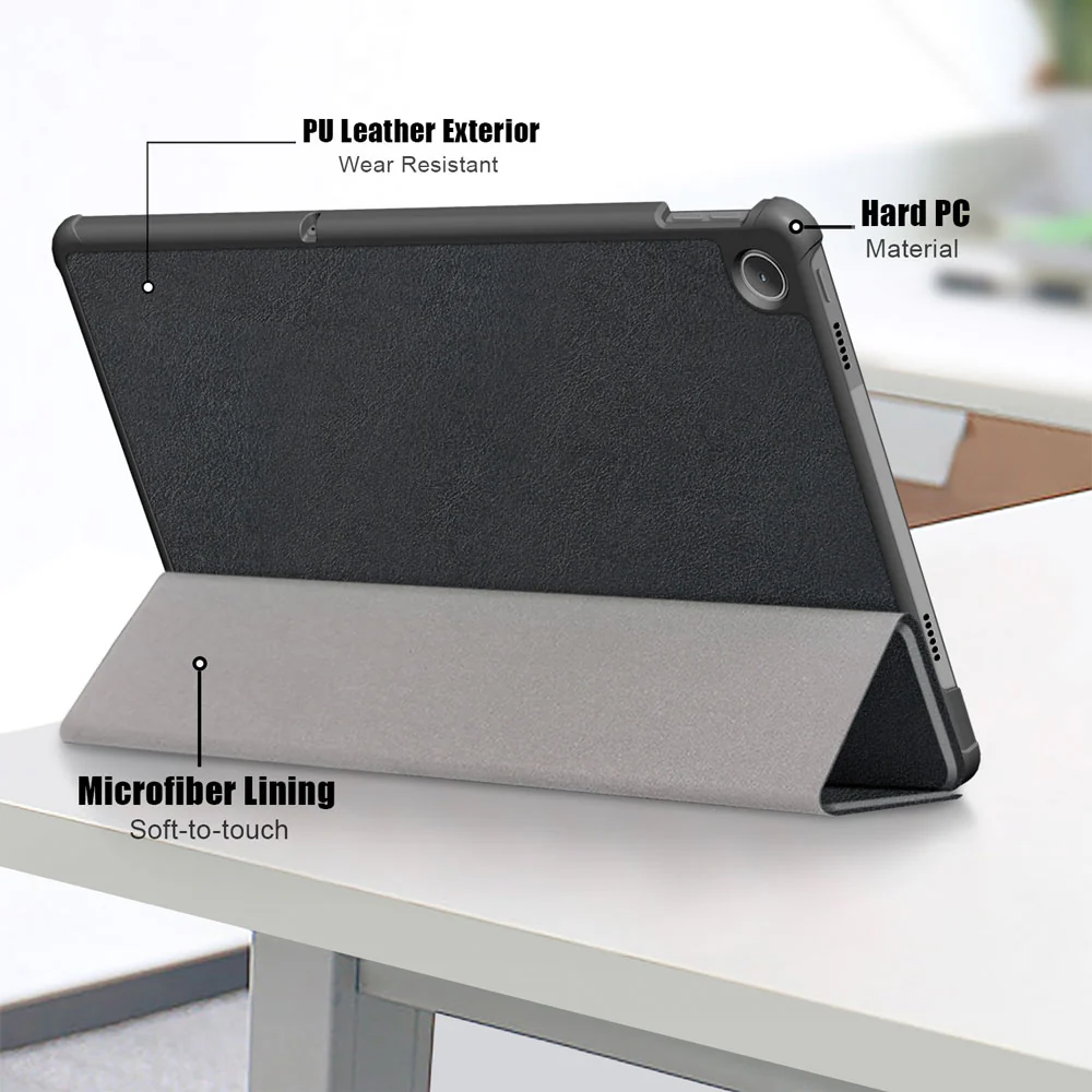 CVR-LN-M10P3 | Lenovo Tab M10 Plus ( Gen3 ) TB125 / TB128 | Smart Folio Case with Tri-Fold Stand & PU Leather Cover - Image 5