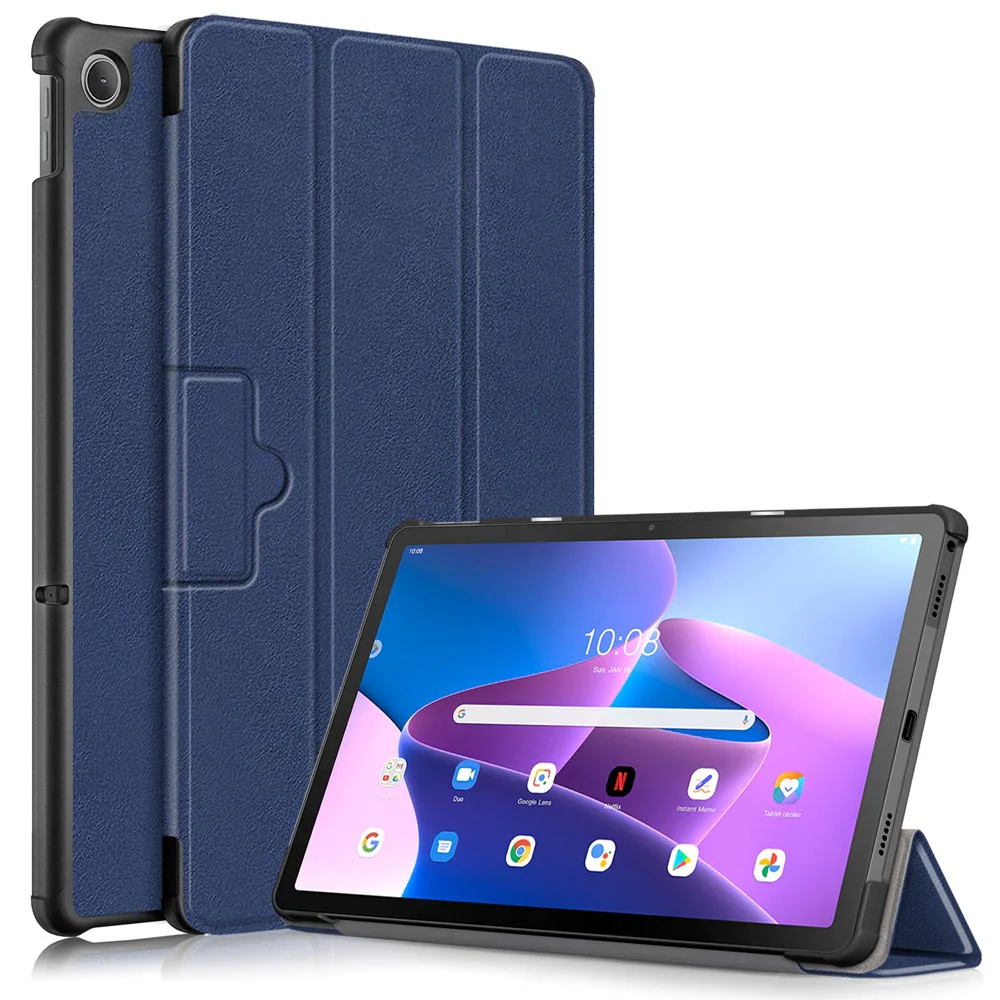 CVR-LN-M10P3 | Lenovo Tab M10 Plus ( Gen3 ) TB125 / TB128 | Smart Folio Case with Tri-Fold Stand & PU Leather Cover - Image 9