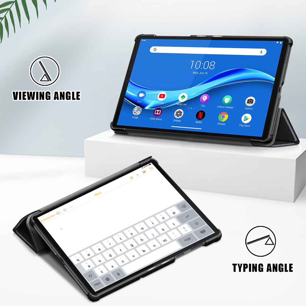 CVR-LN-M10PL | Lenovo Tab M10 Plus TB-X606 | Smart Folio Case with Tri-Fold Stand & PU Leather Cover - Image 2