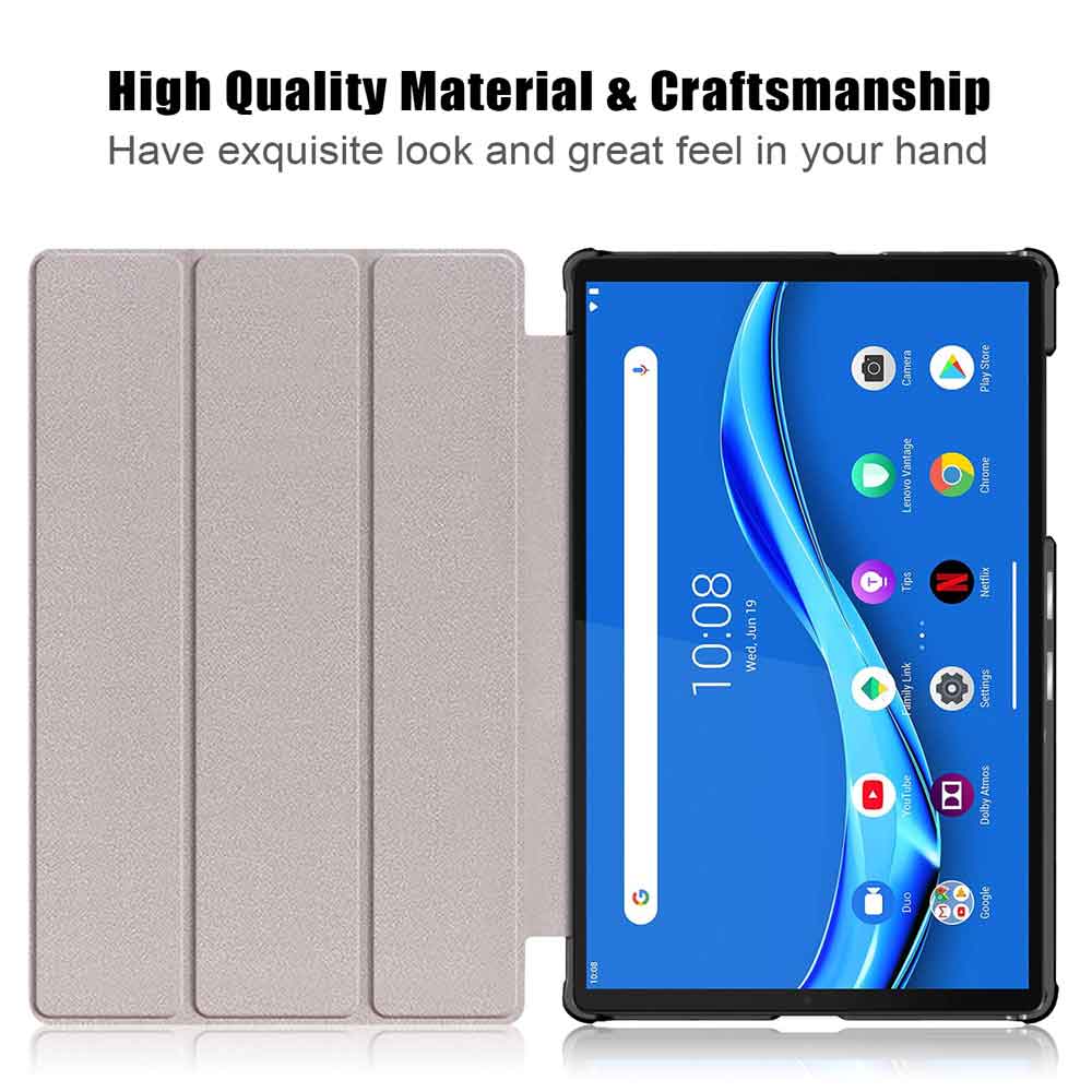 CVR-LN-M10PL | Lenovo Tab M10 Plus TB-X606 | Smart Folio Case with Tri-Fold Stand & PU Leather Cover - Image 7
