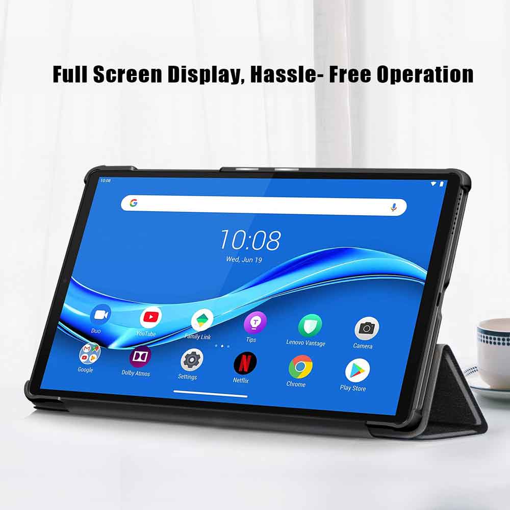 CVR-LN-M10PL | Lenovo Tab M10 Plus TB-X606 | Smart Folio Case with Tri-Fold Stand & PU Leather Cover - Image 8