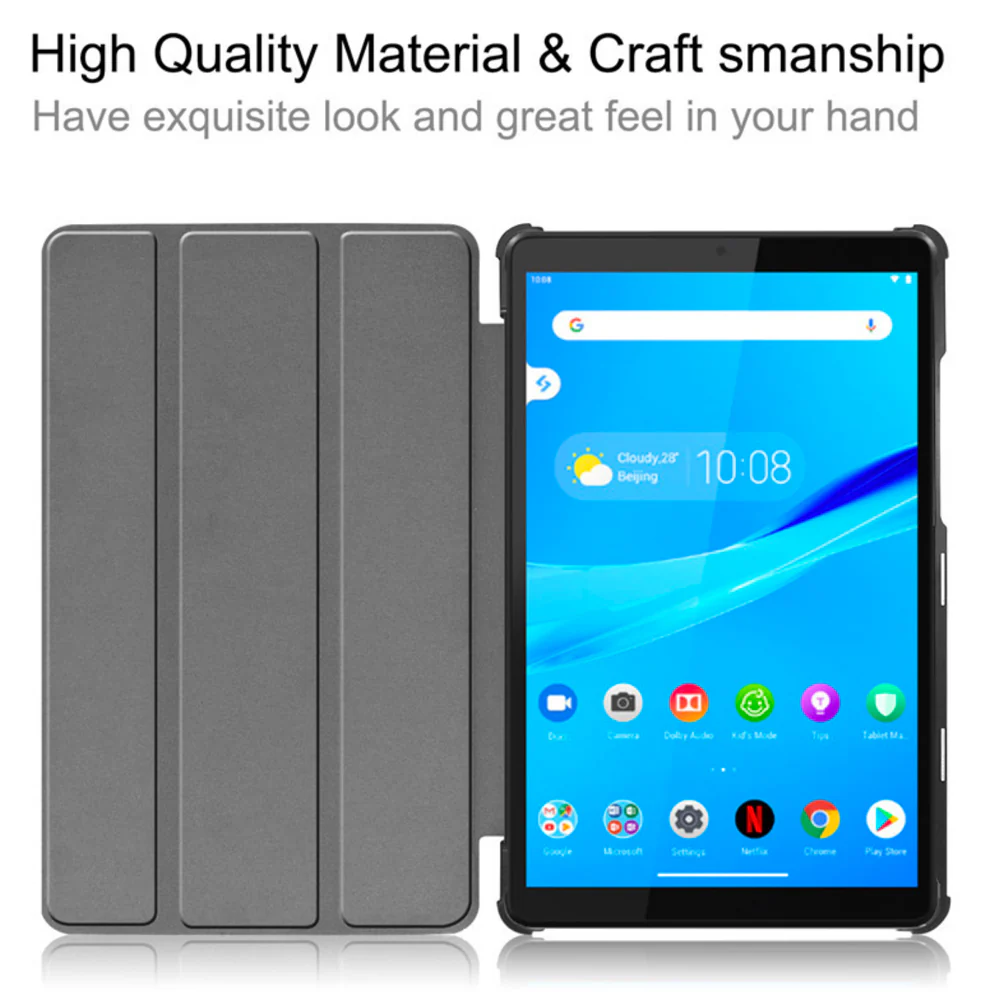CVR-LN-M8 | Lenovo M8 HD / M8 FHD | Smart Folio Case with Tri-Fold Stand & PU Leather Cover - Image 4