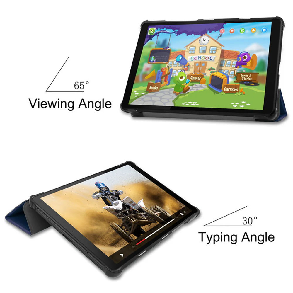 CVR-LN-M8 | Lenovo M8 HD / M8 FHD | Smart Folio Case with Tri-Fold Stand & PU Leather Cover - Image 5