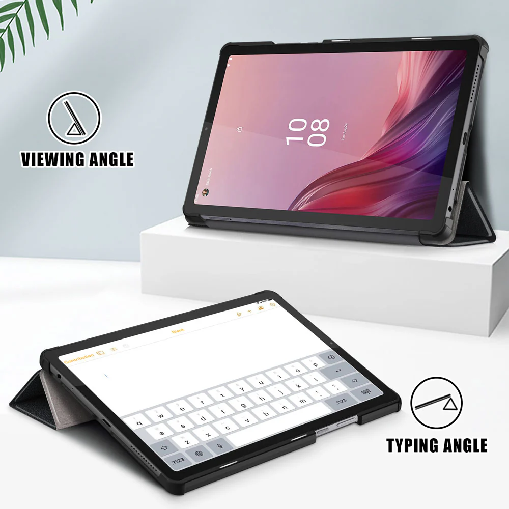 CVR-LN-M9 | Lenovo Tab M9 TB310 | Smart Folio Case with Tri-Fold Stand & PU Leather Cover - Image 3