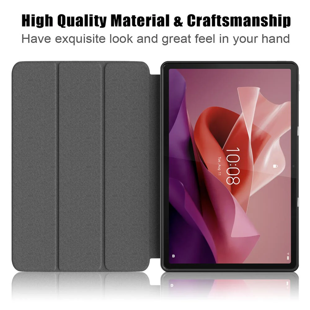 CVR-LN-P12 | Lenovo Tab P12 TB370 | Smart Folio Case with Tri-Fold Stand & PU Leather Cover - Image 6