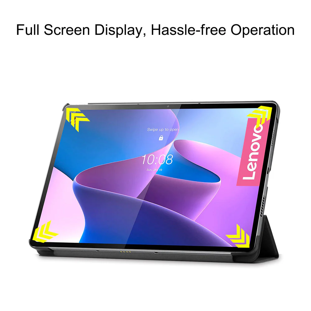 CVR-LN-P12PRO | Lenovo Tab P12 Pro TB-Q706F | Smart Folio Case with Tri-Fold Stand & PU Leather Cover - Image 5