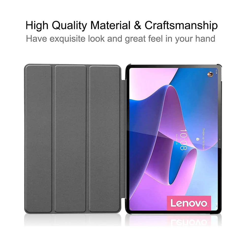 CVR-LN-P12PRO | Lenovo Tab P12 Pro TB-Q706F | Smart Folio Case with Tri-Fold Stand & PU Leather Cover - Image 7