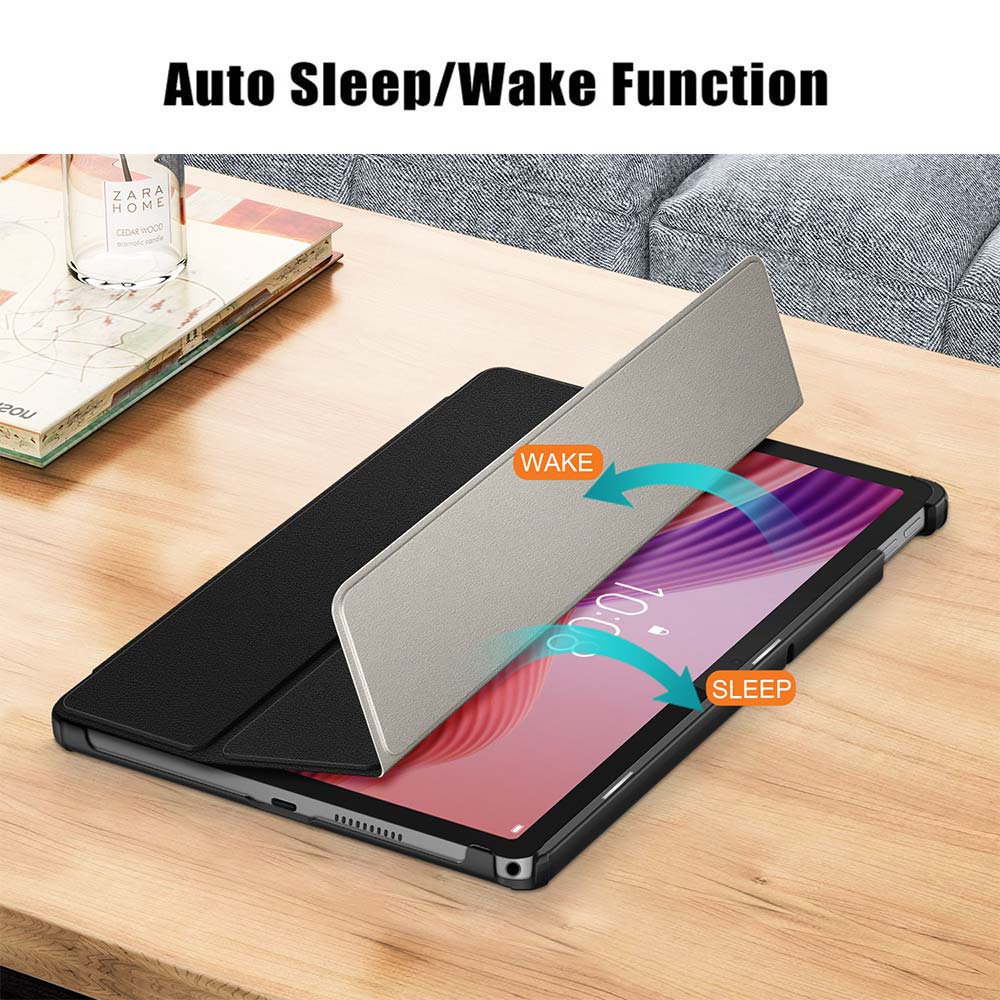 CVR-LN-TB311 | Lenovo Tab ( 10.1" TB311 ) | Smart Folio Case with Tri-Fold Stand & PU Leather Cover - Image 2