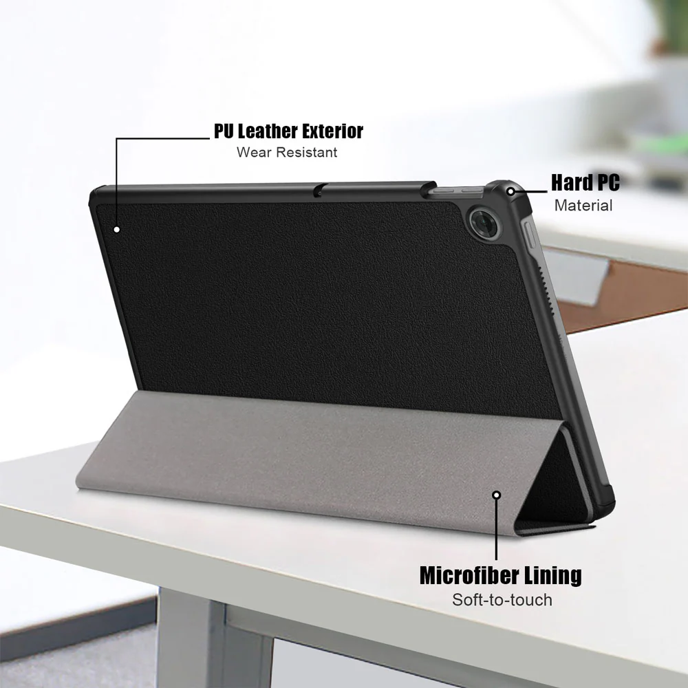 CVR-LN-TB311 | Lenovo Tab ( 10.1" TB311 ) | Smart Folio Case with Tri-Fold Stand & PU Leather Cover - Image 7