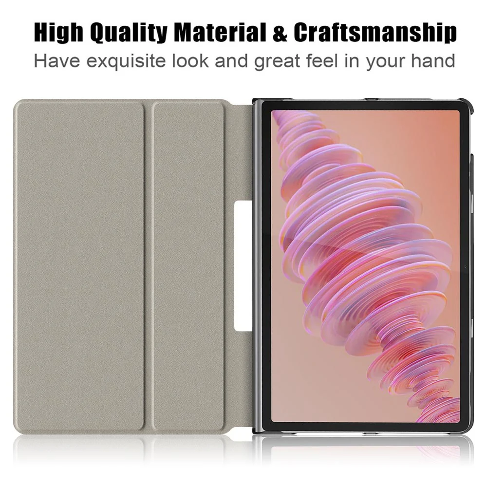CVR-LN-TB351FU | Lenovo Tab Plus TB351FU | Smart Folio Case with Tri-Fold Stand & PU Leather Cover - Image 3