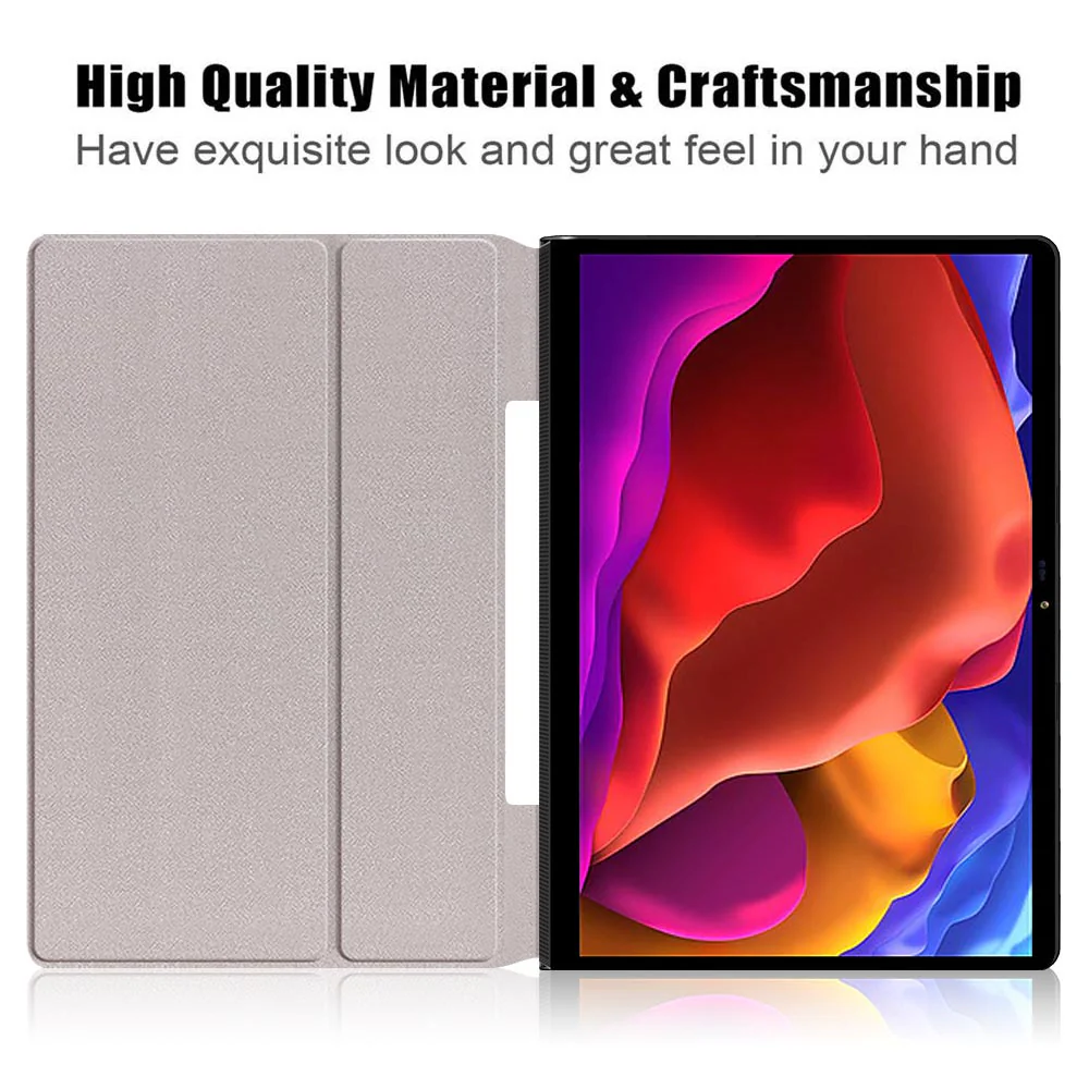 CVR-LN-YT13 | Lenovo Yoga Tab 13 YT-K606F | Smart Folio Case with Tri-Fold Stand & PU Leather Cover - Image 6