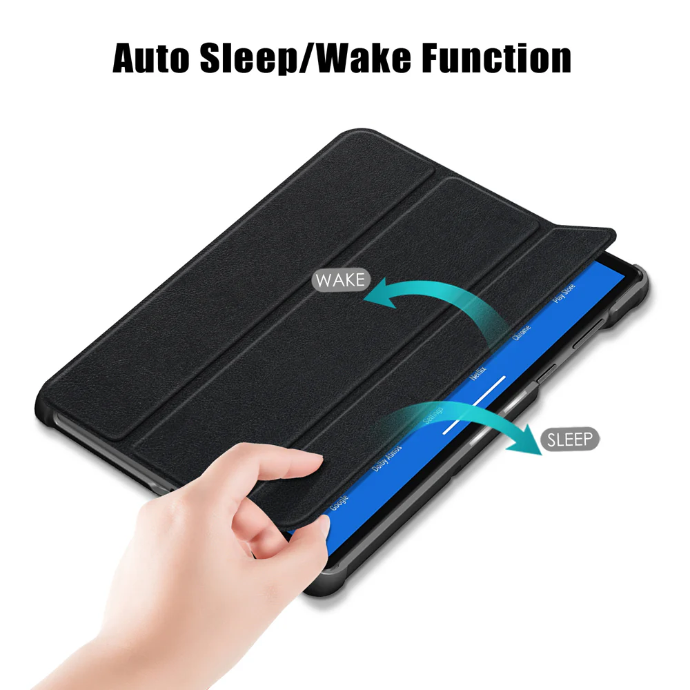 CVR-LN-YTX705F | Lenovo Yoga Smart Tab YT-X705F | Smart Folio Case with Tri-Fold Stand & PU Leather Cover - Image 3