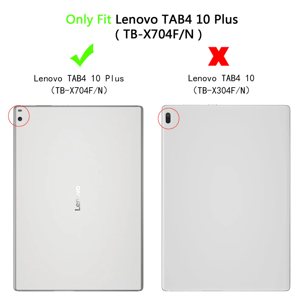 CVR-LN23 | Lenovo Tab 4 10 Plus TB-X704 | Smart Folio Case with Tri-Fold Stand & PU Leather Cover - Image 7