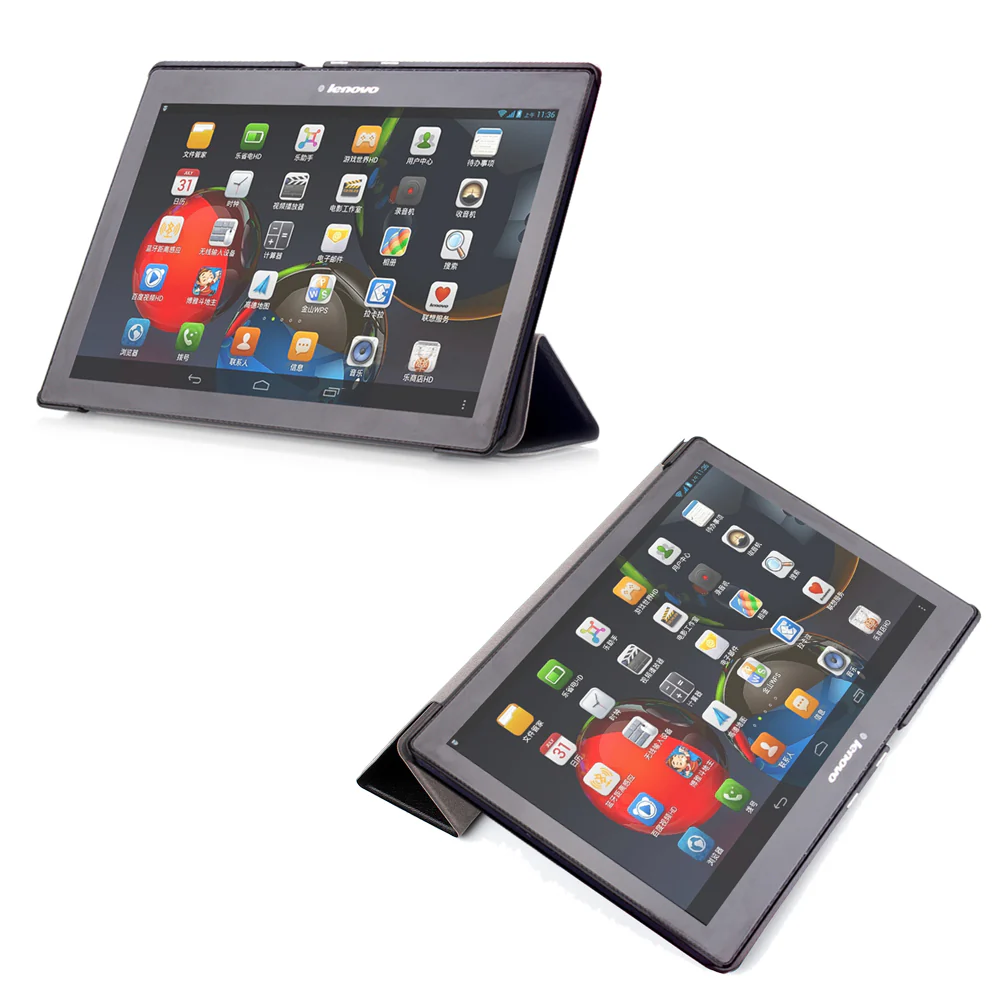 CVR-LN26 | Lenovo Tab2 A10 / Tab3 10 Business | Smart Folio Case with Tri-Fold Stand & PU Leather Cover - Image 5