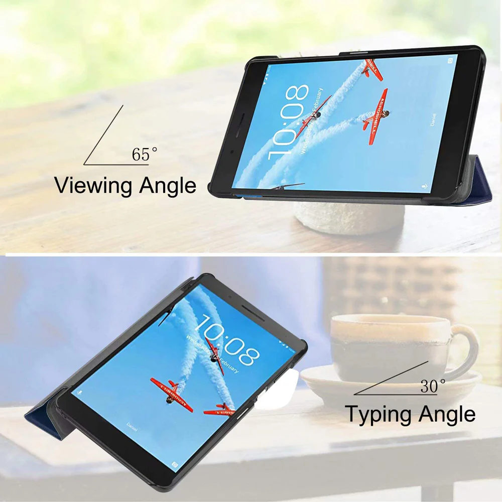 CVR-LN33 | Lenovo Tab E7 | Smart Folio Case with Tri-Fold Stand & PU Leather Cover - Image 5