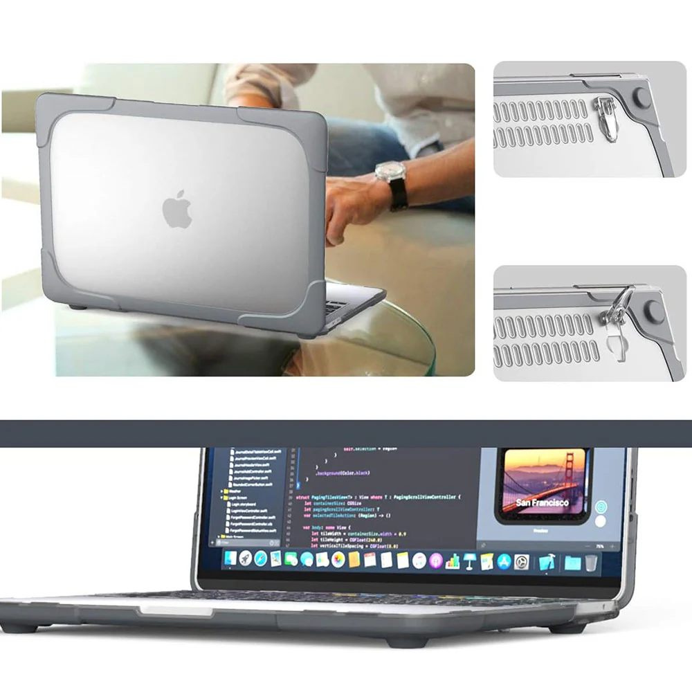 CVR-MB-A15 | MacBook Air 15" 2023 / 2024 / 2025 / 2026 (M2 A2941 / M3 A3114 / M4 A3241 / M5 A3448) | Heavy Duty Slim Hard Shell Dual Layer Protective Cover - Image 7