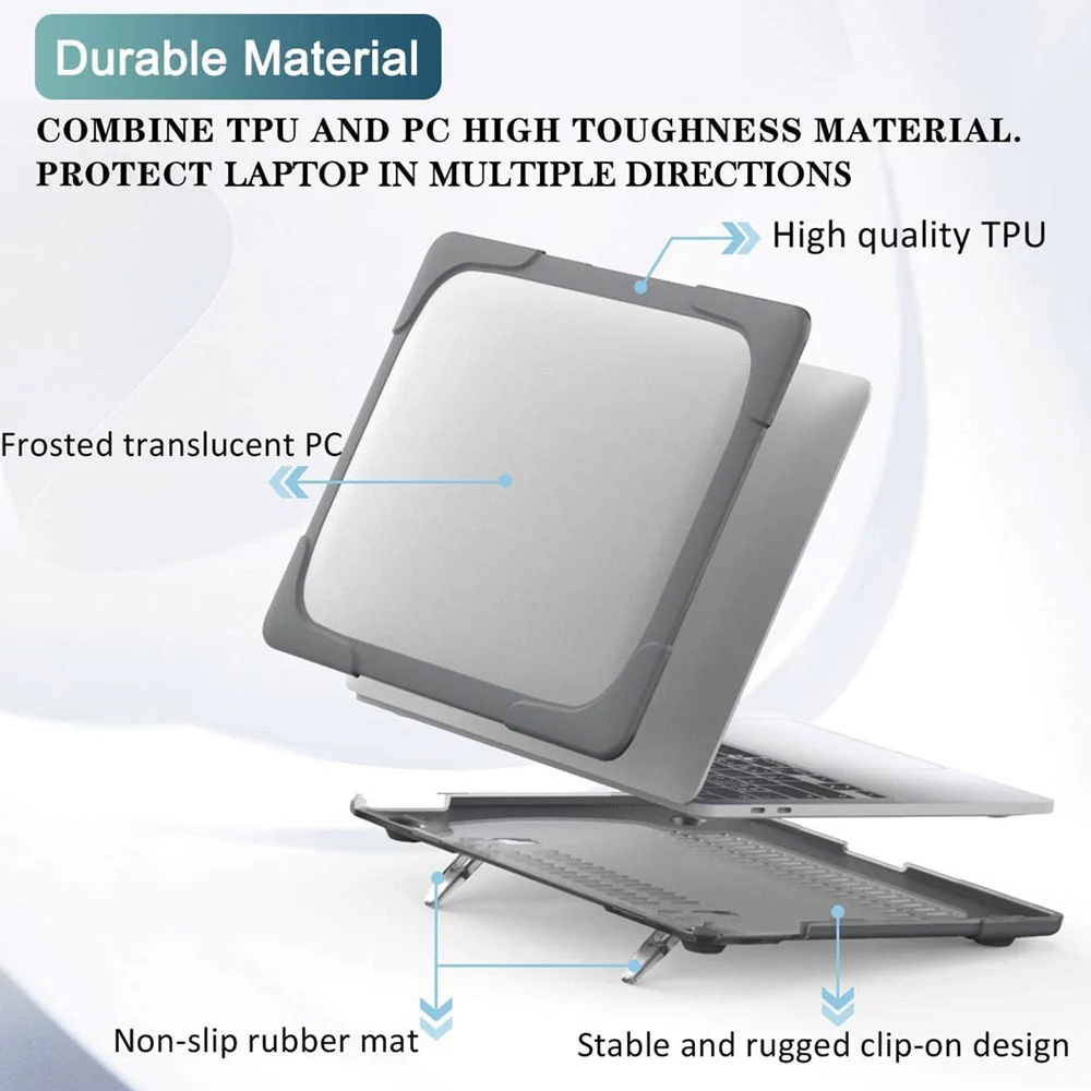 CVR-MB-P13V2 | MacBook Pro 13" A1706 / A1708 / A1988 / A1989 / A2159 | Heavy Duty Slim Hard Shell Dual Layer Protective Cover - Image 6